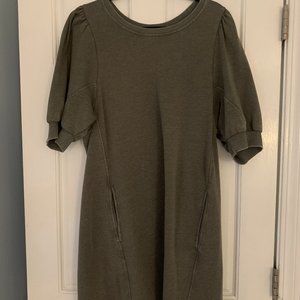 NWT Anthropologie Ruched Sleeve Moss Dress - Size L